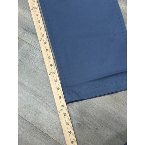 Duck Head Mens Lake Blue Stretch Flat Front Wide Leg Chino Pants Size 42/32 - Picture 9 of 10